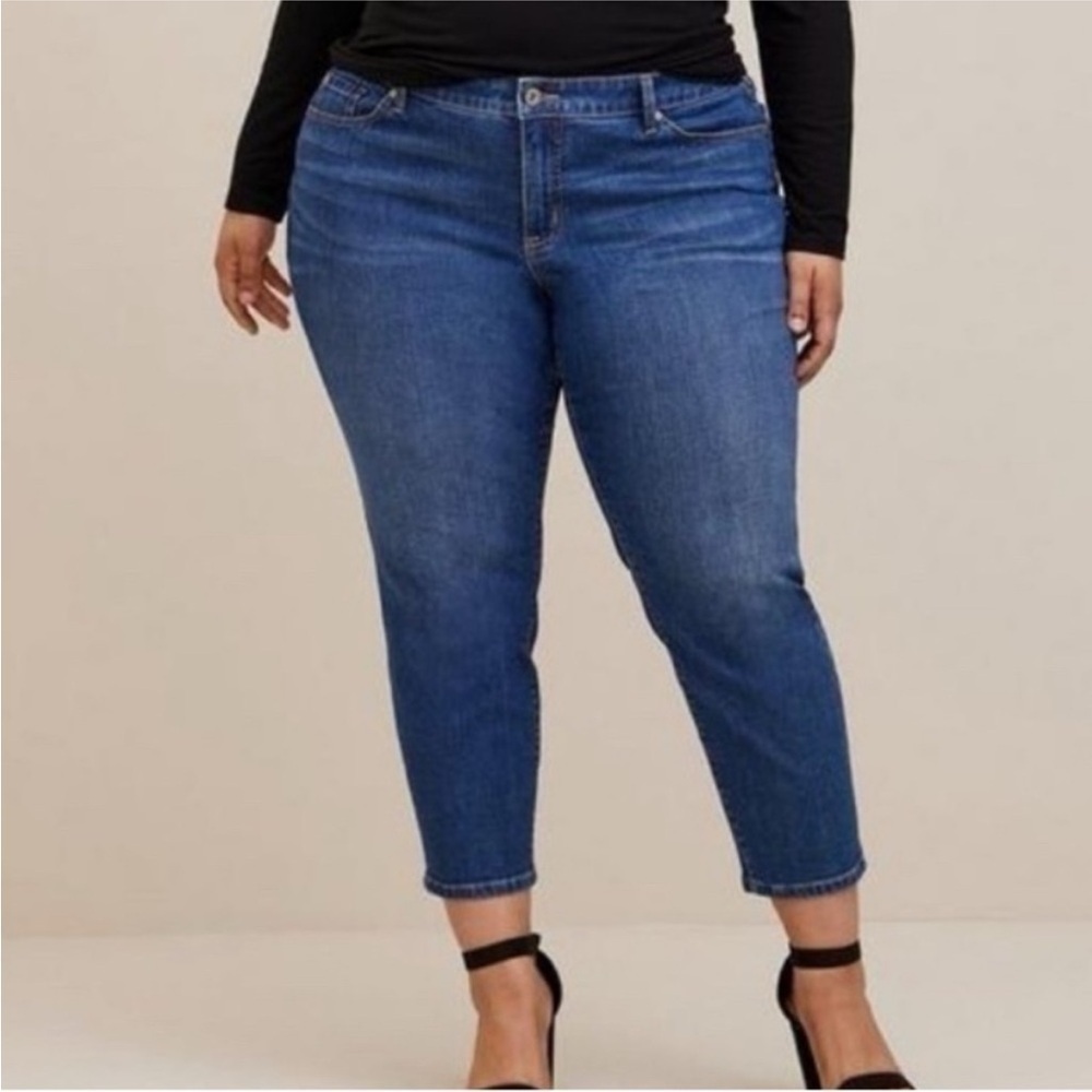 Torrid Perfect Skinny Ankle Jeans Mid Wash Plus Size 26 Tall
